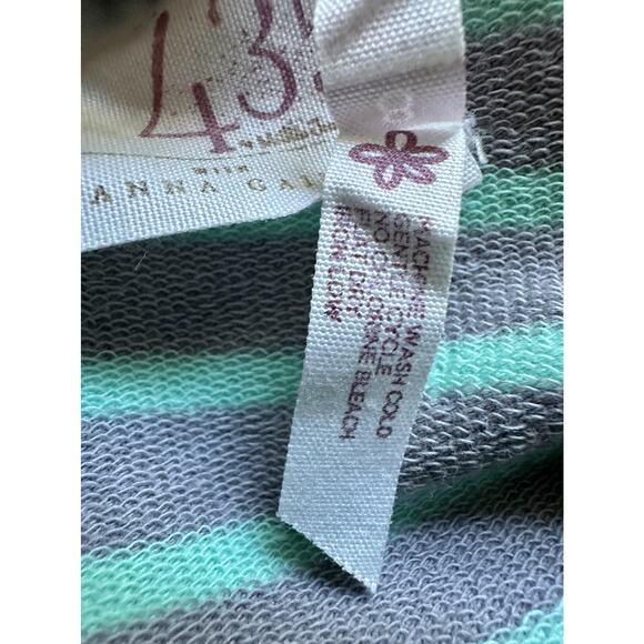 Matilda Jane Once Upon A Time Fresh Squeezed Orange Gray Blue Striped Dress 8 - Picture 7 of 7